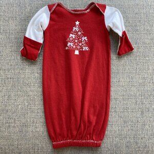 Christmas Tree baby handmade upcycled t shirt newborn sleep sack infant gown